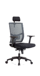 FAUTEUIL SECRETAIRE NOIR MAILLE LAS VEGA